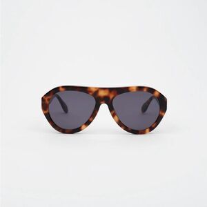 NEW EDERA AVENA  FLAME HAVANA ACETATE SUNGLASSES IN Turquoise